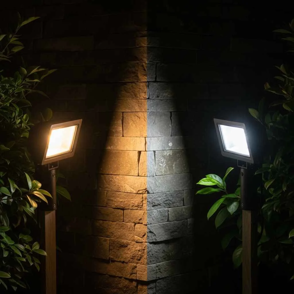 comparing LED and halogen outdoor fixtures