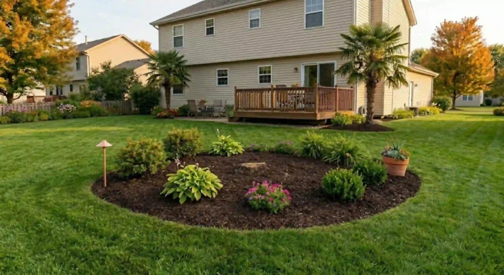 clean, well-maintained yard