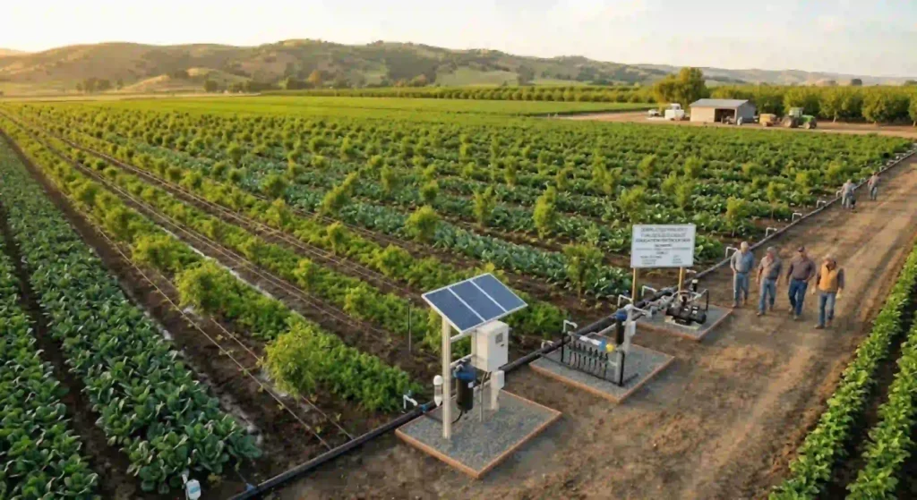 Completed efficient irrigation installation project in Turlock CA