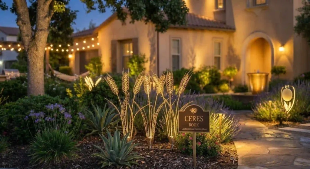 Landscape lighting creating an inviting outdoor living space in Ceres