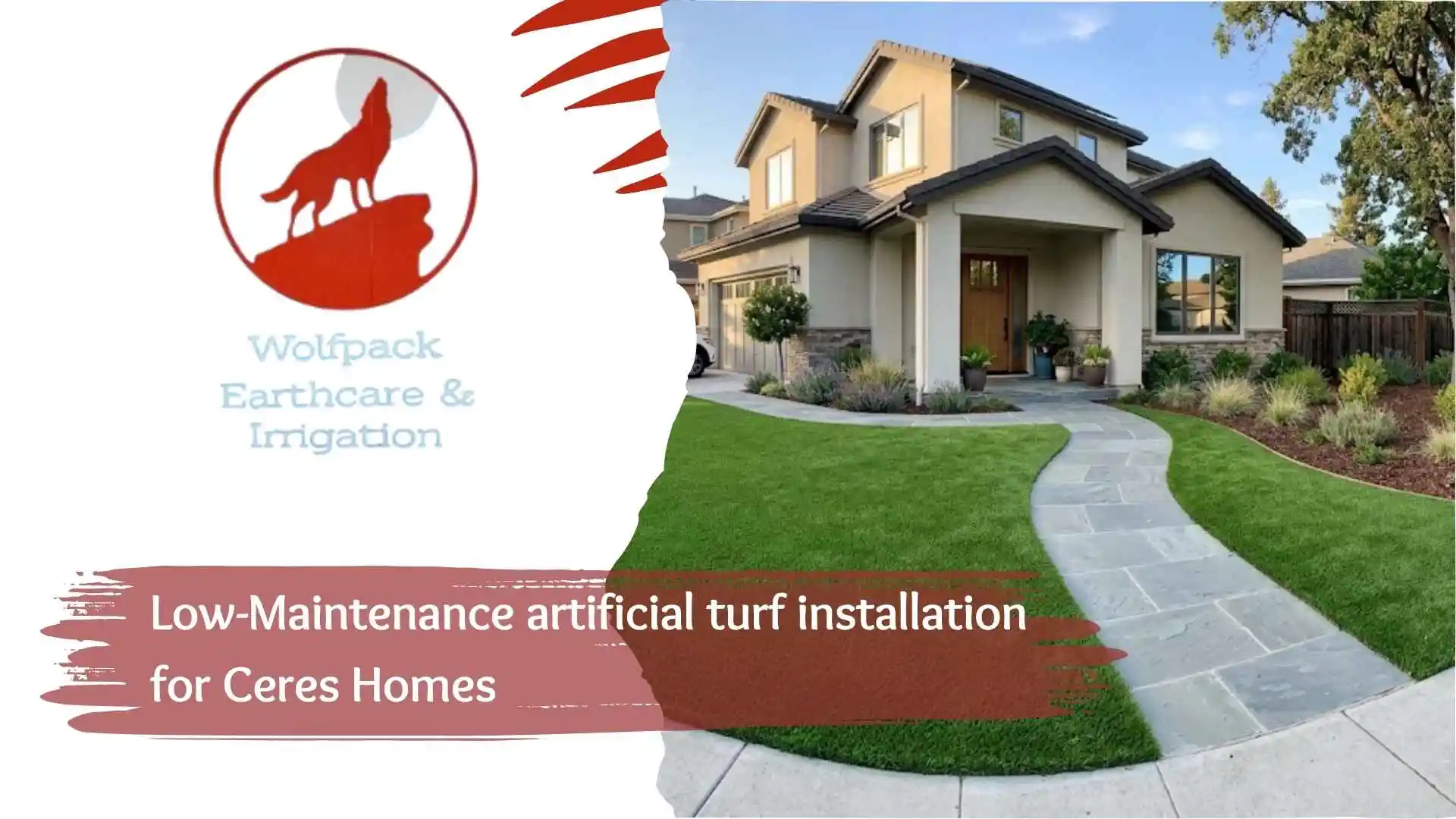 Low-Maintenance artificial turf installation for Ceres Homes